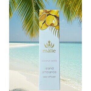 Malie Rare Island Ambiance Coconut Vanilla Reed Diffuser 2 Oz